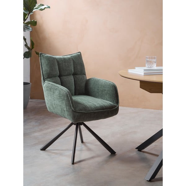 Zelená čalouněná jídelní křesla v sadě 2 ks Marilla – Unique Furniture-image-1