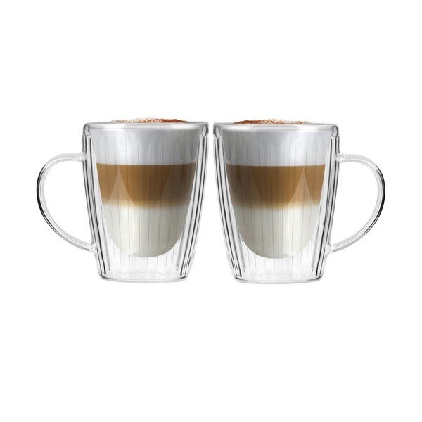 Skleněné hrnky v sadě 2 ks na cappuccino 250 ml Livio Duo – Vialli Design