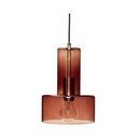 Hnědé stmívatelné závěsné svítidlo se skleněným stínidlem ø 20 cm Ripple – Hübsch