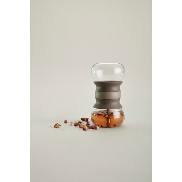 Světle hnědá skleněná konvice na čaj se sítkem 500 ml – Lékué-image-3