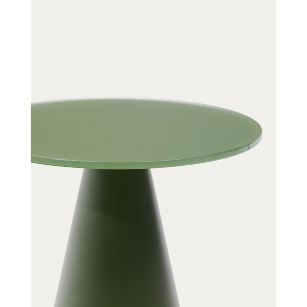 Kulatý odkládací stolek se skleněnou deskou ø 30 cm Wilshire – Kave Home-image-3