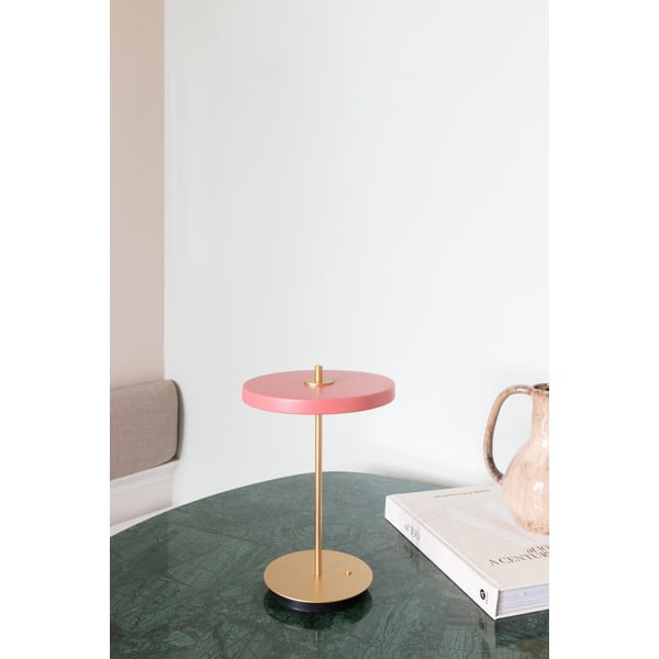Růžová LED stmívatelná stolní lampa s kovovým stínidlem (výška 31 cm) Asteria Move – UMAGE-image-4