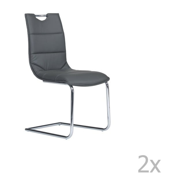 Sada 2 šedých židlí SOB Rock