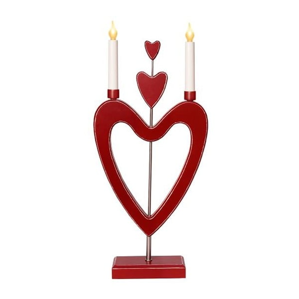 Svítící dekorace Best Season Heart Red Stick