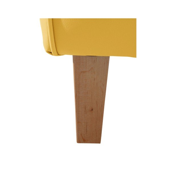 Žluté křeslo ušák z imitace kůže Max Winzer Lorris Corn-image-3