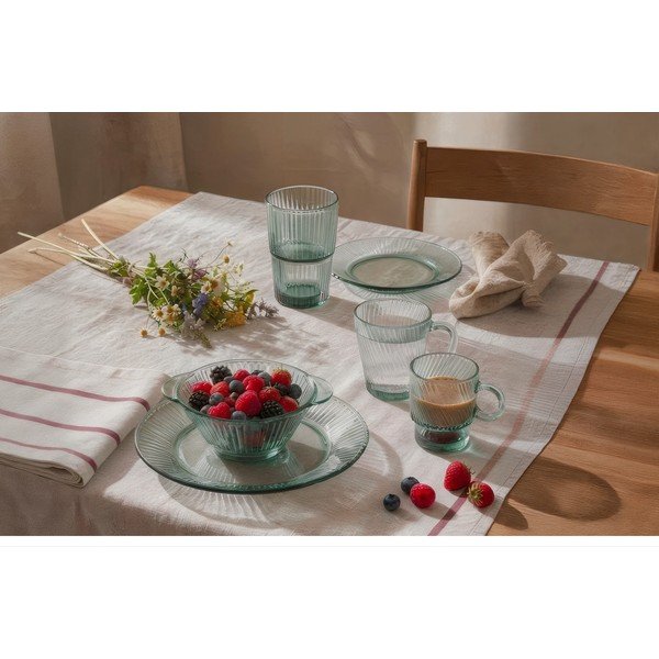 Zelený dezertní  skleněný talíř ø 21 cm Verde – Orion-image-1