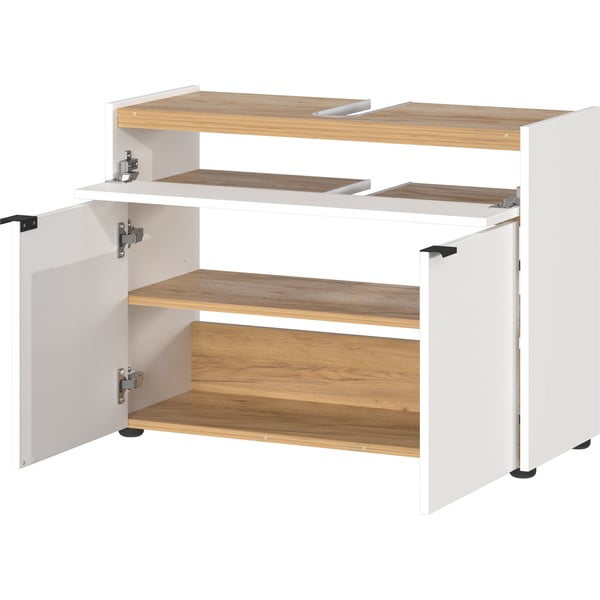 Bílá skříňka pod umyvadlo 80x60 cm Forano – Germania-image-3