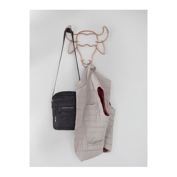 Nástěnný věšák ve tvaru buvola Metaltex, šířka 34 cm-image-1