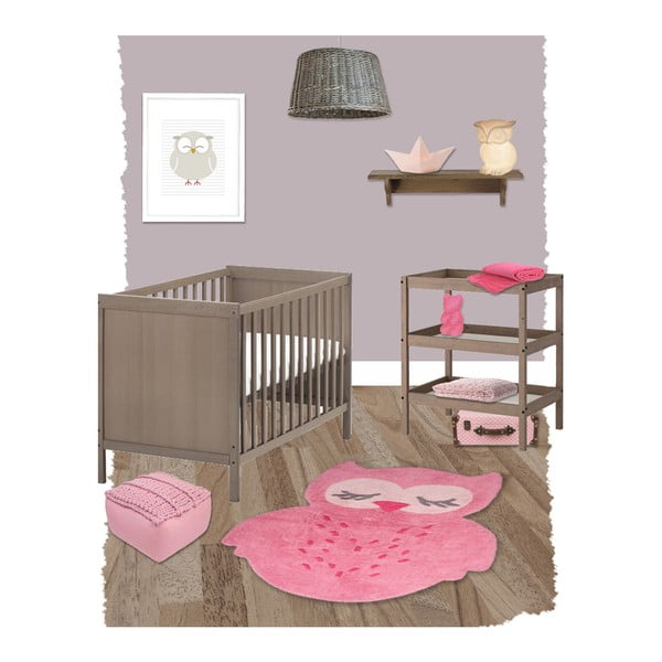 Dětský růžový ručně vyrobený pufík Nattiot Neo-image-2