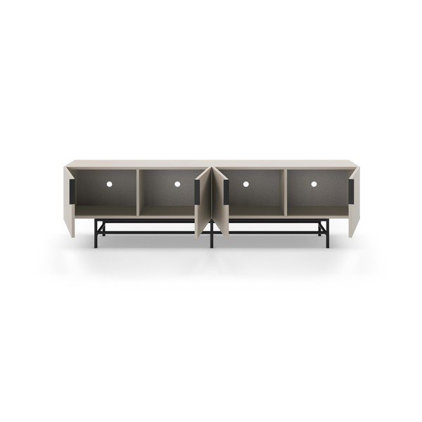 Krémový TV stolek 200x54,5 cm Eldia – Marckeric-image-2