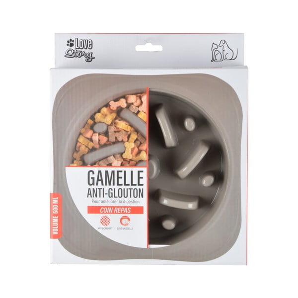 Plastová protihltací miska pro psa – Love Story-image-2