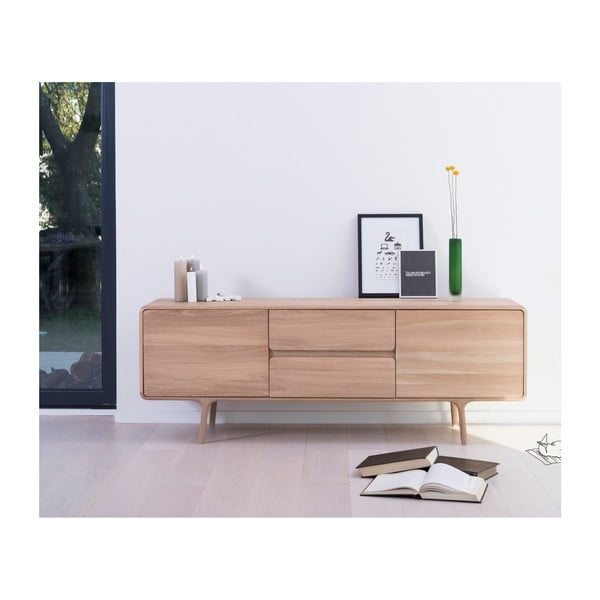 TV komoda z masivního dubového dřeva Gazzda Fawn-image-1