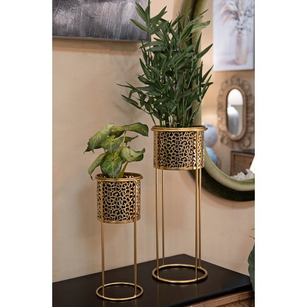 Kovové stojany na květiny v sadě 2 ks ø 17 cm (výška 46 cm) Nat – Mauro Ferretti-image-1