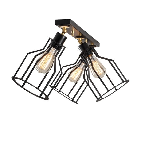 Stropní svítidlo v černé a zlaté barvě s kovovým stínidlem ø 17 cm Alacati – Opviq lights-image-2