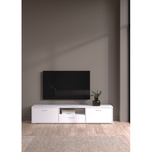 Bílý TV stolek 177x38 cm Media – Tvilum-image-1