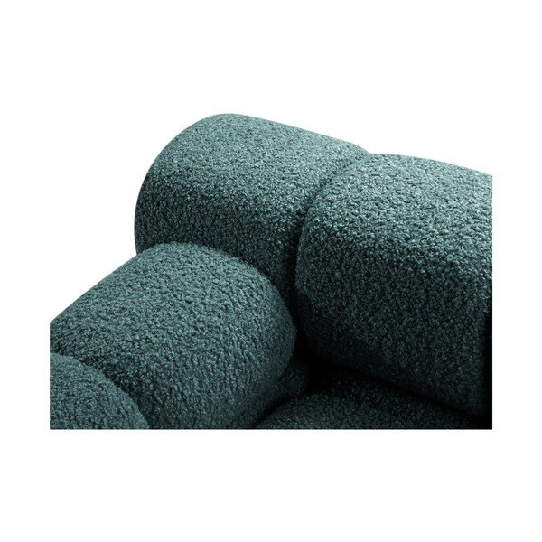 Modulární pohovka z textilie bouclé v petrolejové barvě 188 cm – Micadoni -image-4