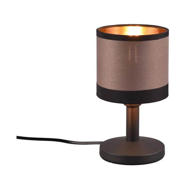 Černo-hnědá stolní lampa (výška 22 cm) Davos – Reality-image-1