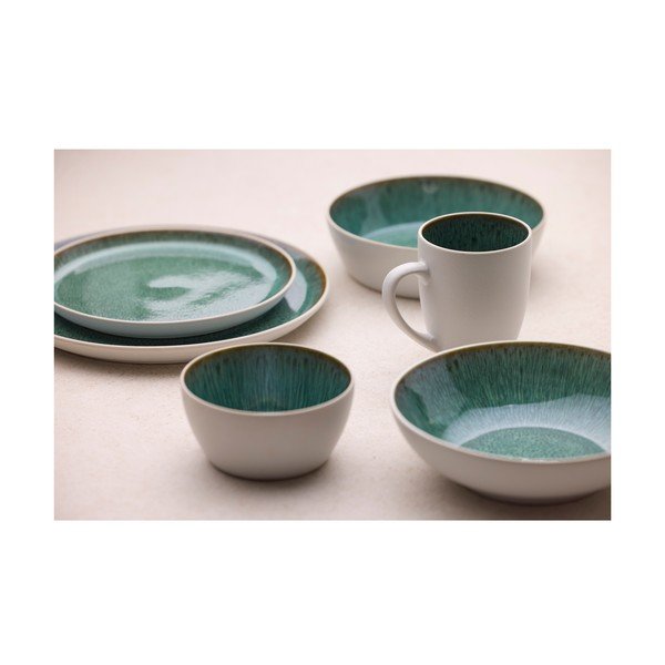 Bílá/zelená miska z kameniny 400 ml Gastro White/Green – Bitz-image-3