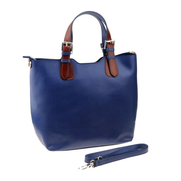 Modrá kožená kabelka Matilde Costa Laus