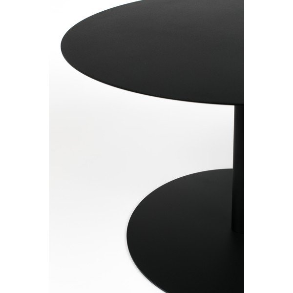 Černý kovový kulatý konferenční stolek ø 60 cm Snow – Zuiver-image-3