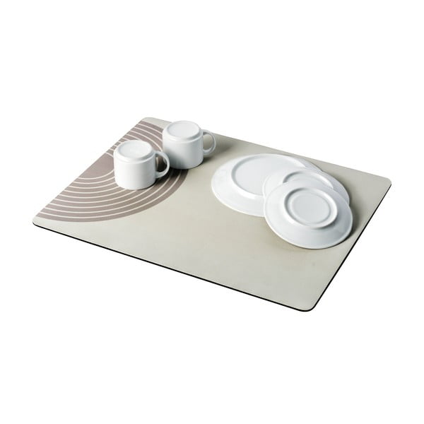 Béžová gumová odkapávací podložka na nádobí 50x40 cm Dima – Wenko