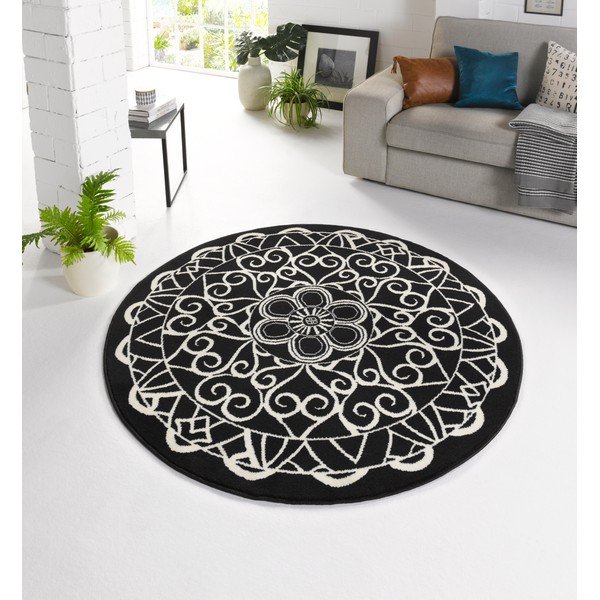 Černý koberec Zala Living Capri, ø 140 cm-image-4