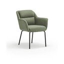 Zelené čalouněné jídelní křeslo s područkami Sadira – Teulat