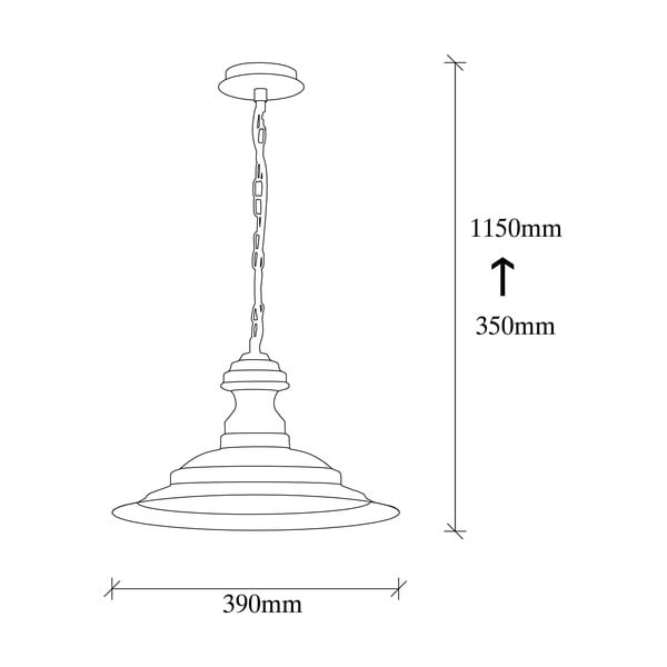 Závěsné svítidlo v bronzové barvě s kovovým stínidlem ø 39 cm Obyla – Opviq lights-image-4