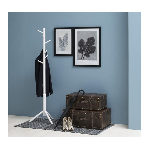 Bílý věšák z kaučukového dřeva Bremen - Actona-image-1