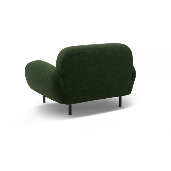 Zelené křeslo z textilie bouclé Poppy – Micadoni -image-2