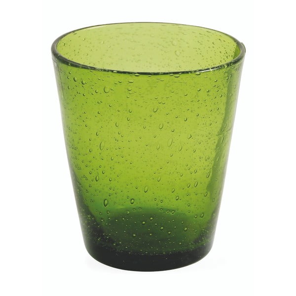 Sada 6 zelených sklenic z foukaného skla Villa d'Este Cancun, 330 ml