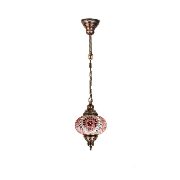 Skleněná ručně vyrobená závěsná lampa Liviana, ⌀ 17 cm