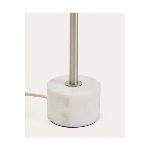 Kovová stolní lampa ve stříbrné barvě (výška 32,5 cm) Lynor – Kave Home-image-4