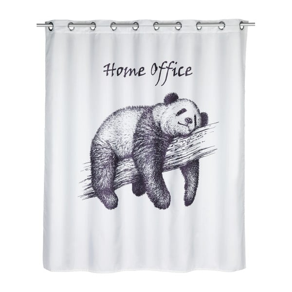 Bílý sprchový závěs Wenko Home Office, 180 x 200 cm