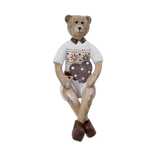 Dřevěné dekorace ve tvaru medvídka Ego Dekora, výška 15 cm