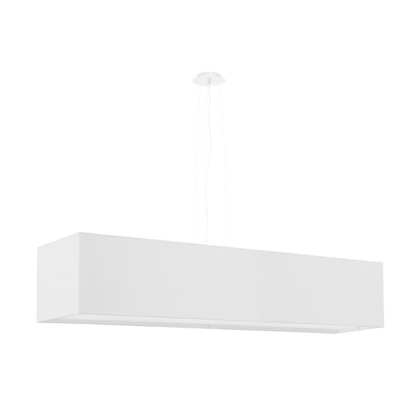 Bílé závěsné svítidlo se skleněno-textilním stínidlem Gryfin – Nice Lamps