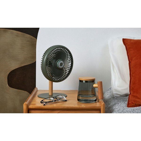 Zelená stolní lampa s ventilátorem na dálkové ovládání (výška 26 cm) Beyond – Gingko-image-3