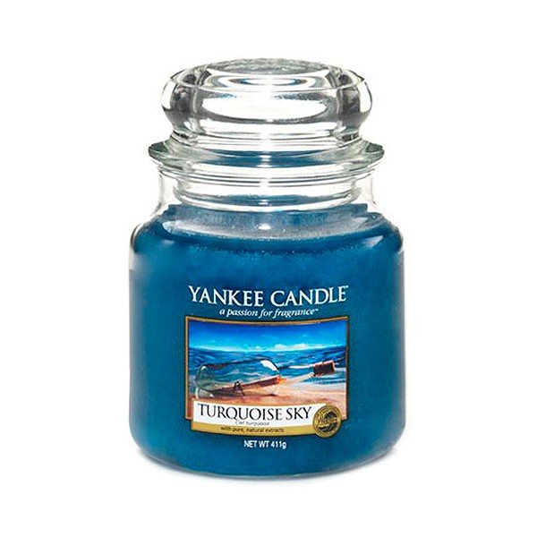 Vonná svíčka Yankee Candle Tyrkysová Obloha, doba hoření 65 - 90 hodin