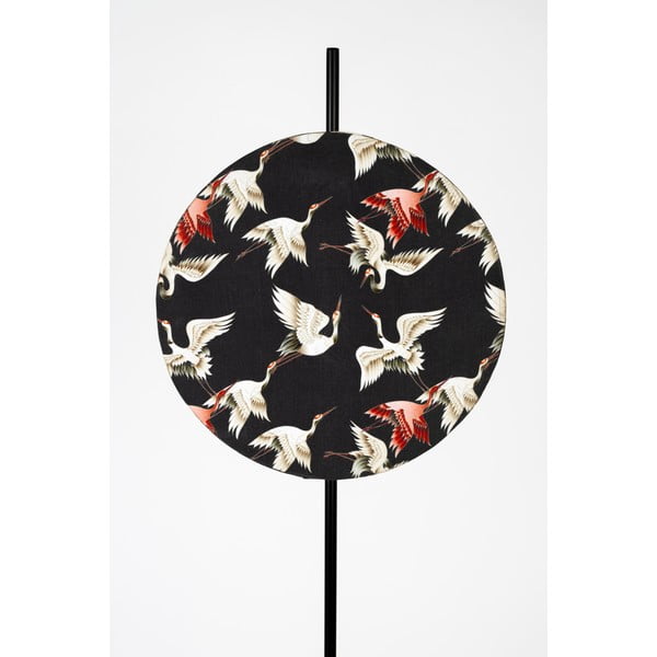 Černá stojací lampa s textilním stínidlem (výška 158 cm) Jaylee – White Label-image-3