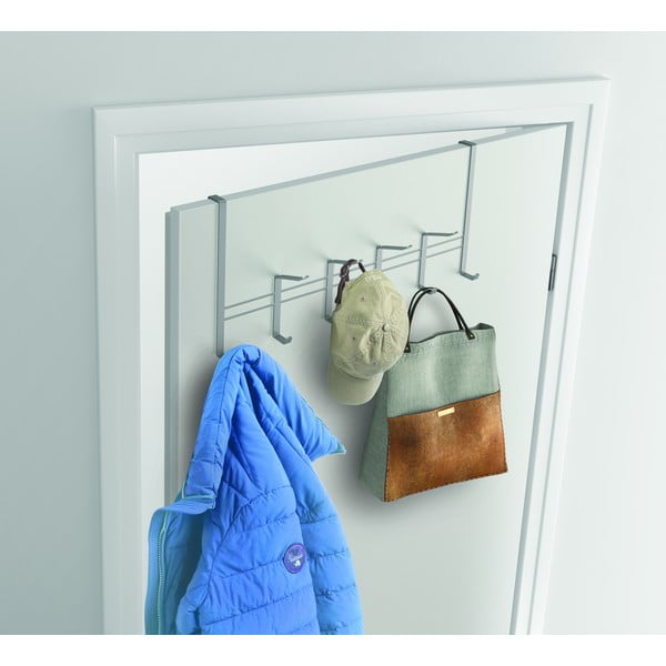 Kovový věšák na dveře ve stříbrné barvě 45 cm – Metaltex-image-1