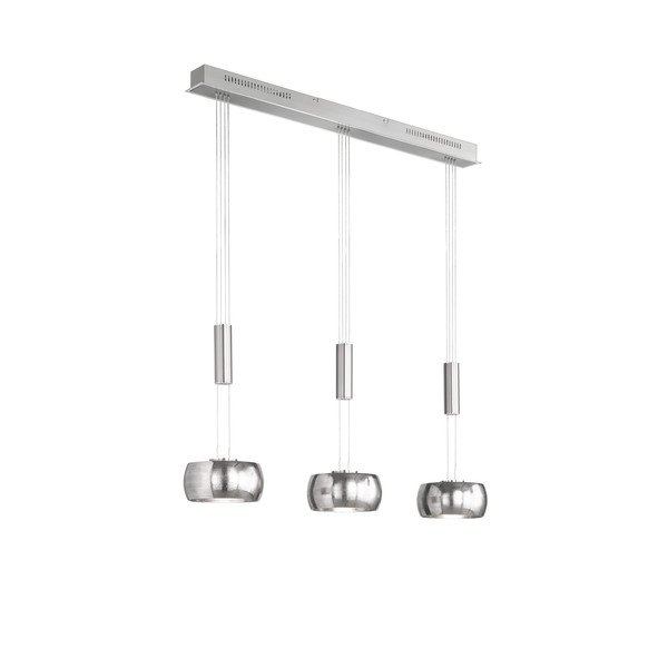 Kovové LED stmívatelné závěsné svítidlo ve stříbrné barvě Colette – Fischer & Honsel