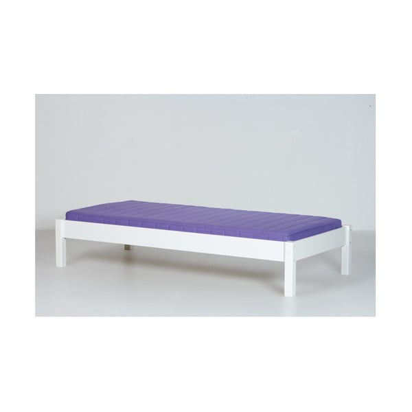 Bílý rám lavice por patrovou postel Manis-h, 200 x 120 cm