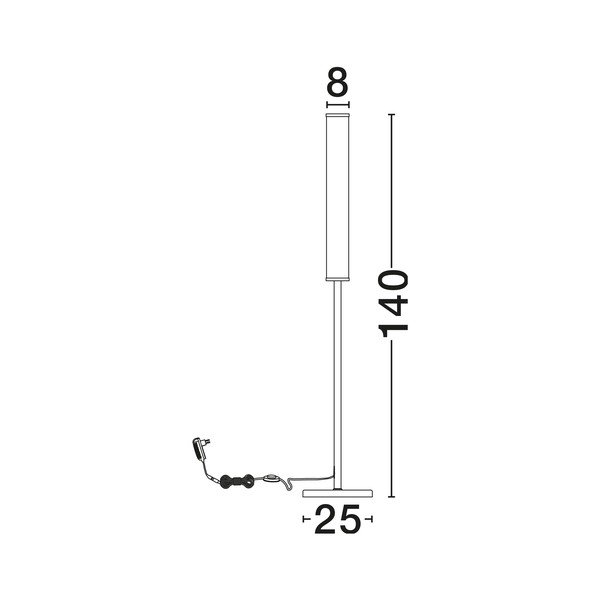 Bílá/v mosazné barvě LED stojací lampa v dekoru mramoru (výška 140 cm) Nolia – Nova Luce-image-2