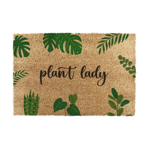 Rohožka z kokosového vlákna 60x90 cm Plant Lady – Artsy Doormats