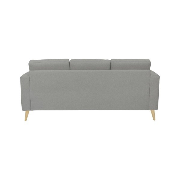 Světle šedá trojmístná pohovka s přírodními nohami Helga Interiors Alex-image-4