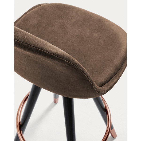 Hnědá barová židle (výška sedáku 75 cm) Slad – Kave Home-image-3