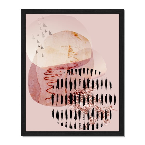 Obraz v rámu Liv Corday Scandi Abstract Pink, 40 x 50 cm