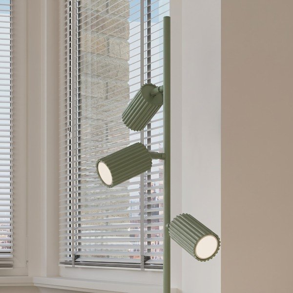 Zelená hliníková stojací lampa s ohybatelnou konstrukcí (výška 155 cm) Gleam – Sollux-image-2