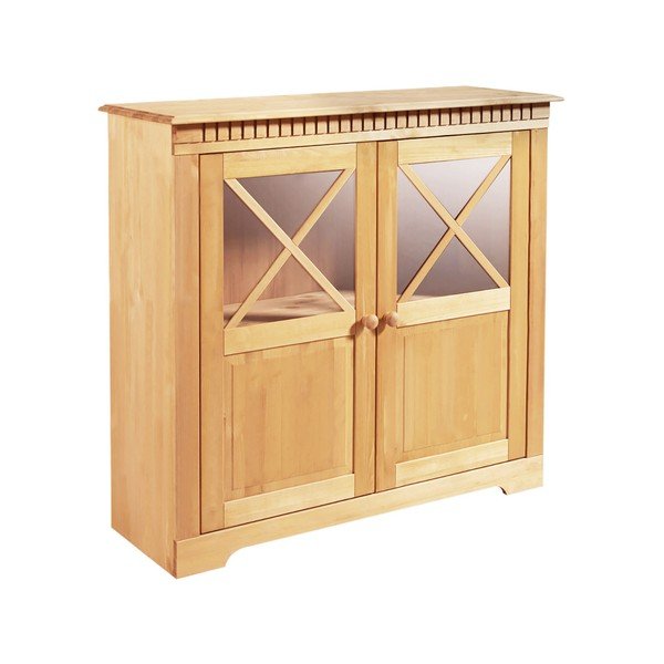 Vitrína z borovicového dřeva v přírodní barvě 95x35 cm Lisa – Støraa-image-2