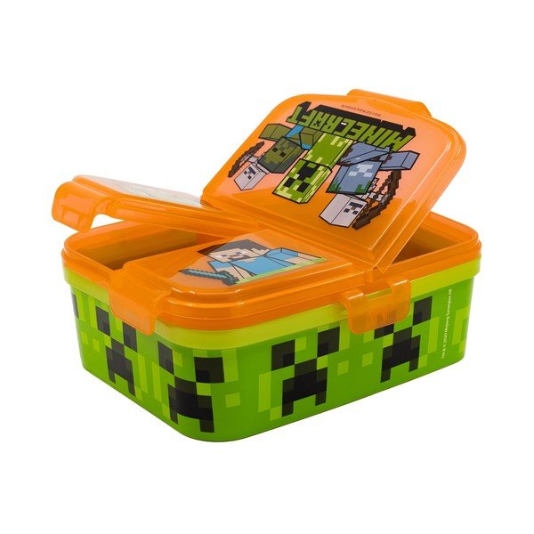 Oranžový plastový dětský svačinový box Minecraft – STOR-image-1